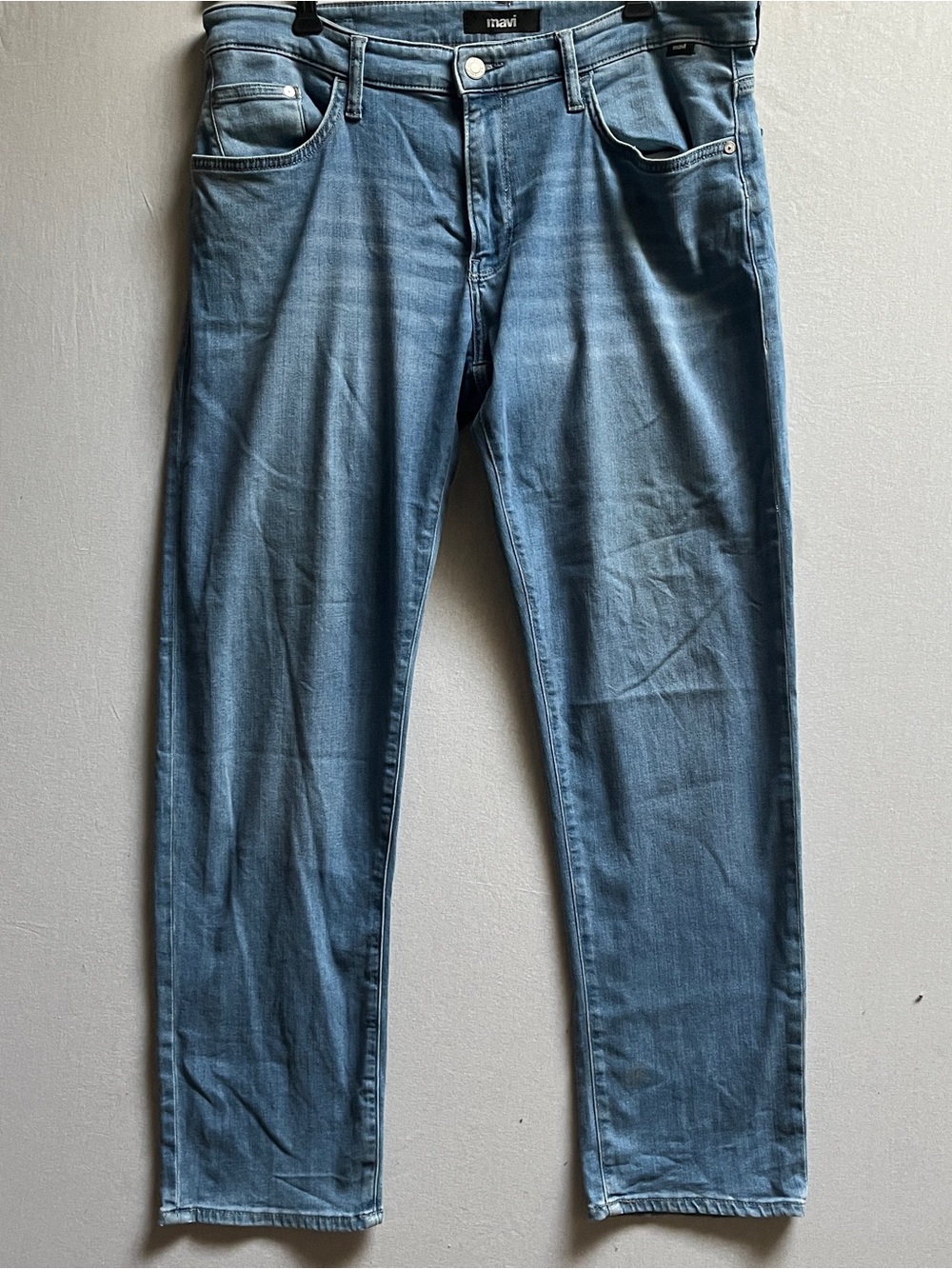 Mavi Zach Straight Leg Light Indigo Wash Denim Jeans 36